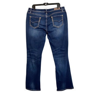 Rock&Roll Cowgirl Riding Mid Rise Boot Cut Denim Jeans Womens Size 34x34 ( 33 )